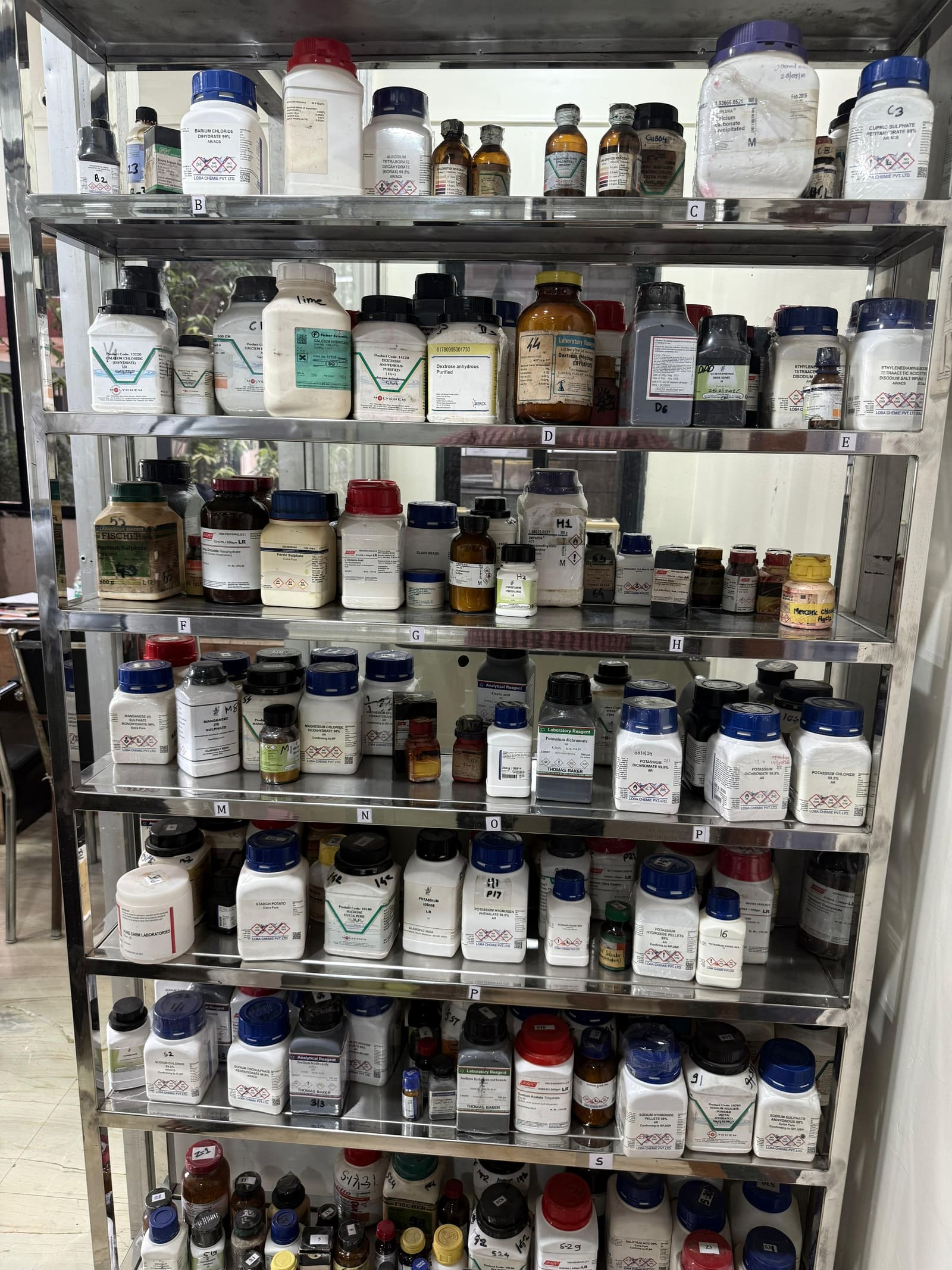 Chemical reagents storage